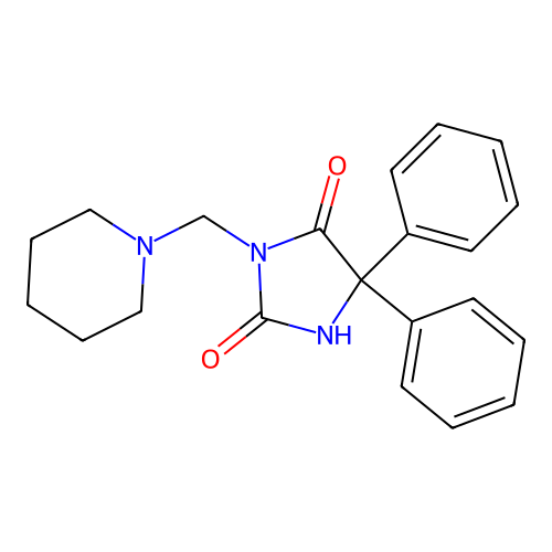 3-(Piperidinomethyl)phenytoin structure