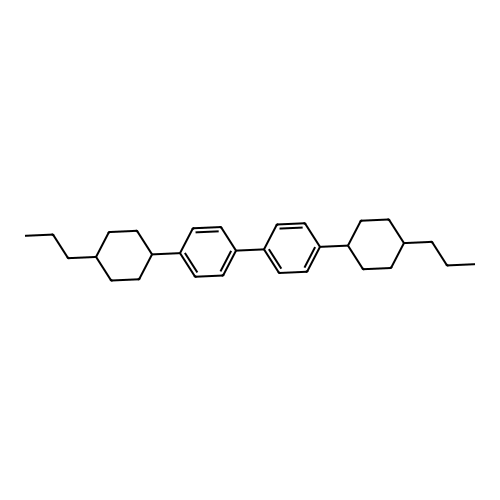 4,4'-Bis(trans-4-propylcyclohexyl)biphenyl structure
