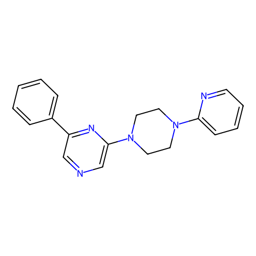 2-Phenyl-6-[4-(2-pyridyl)piperazin-1-yl]pyrazine structure