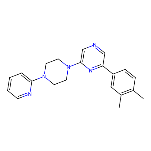 2-(3,4-Dimethylphenyl)-6-[4-(2-pyridyl)piperazin-1-yl]pyrazine structure