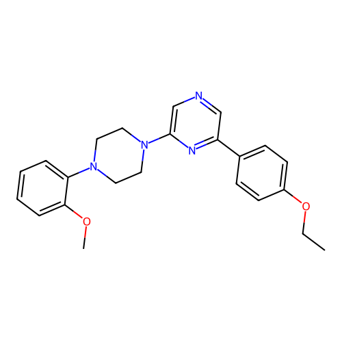 2-(4-Ethoxyphenyl)-6-[4-(2-methoxyphenyl)piperazin-1-yl]pyrazine structure