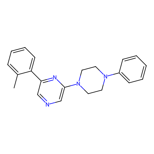 2-(o-Tolyl)-6-(4-phenylpiperazin-1-yl)pyrazine structure
