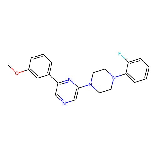 2-[4-(2-Fluorophenyl)piperazin-1-yl]-6-(3-methoxyphenyl)pyrazine structure