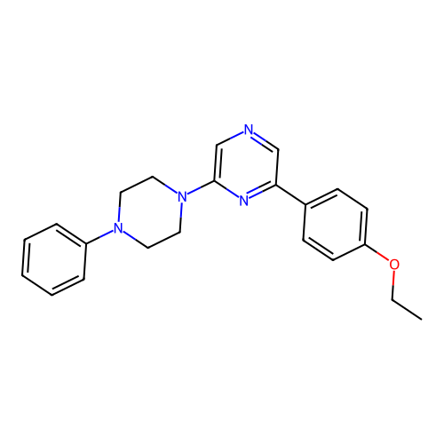 2-(4-Ethoxyphenyl)-6-(4-phenylpiperazin-1-yl)pyrazine structure