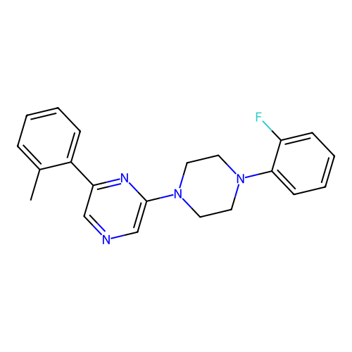 2-[4-(2-Fluorophenyl)piperazin-1-yl]-6-(o-tolyl)pyrazine structure