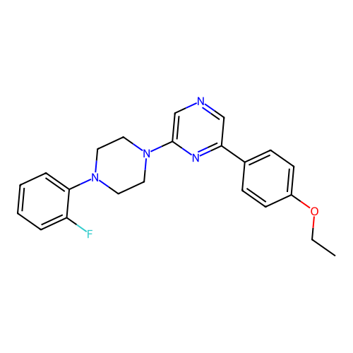 2-(4-Ethoxyphenyl)-6-[4-(2-fluorophenyl)piperazin-1-yl]pyrazine structure