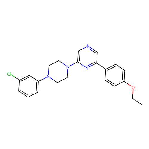 2-[4-(3-Chlorophenyl)piperazin-1-yl]-6-(4-ethoxyphenyl)pyrazine structure