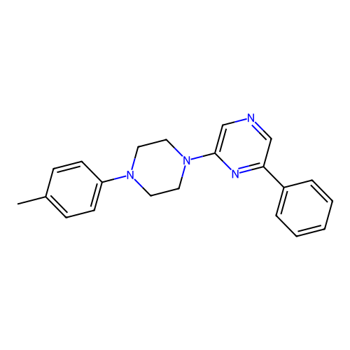 2-Phenyl-6-[4-(p-tolyl)piperazin-1-yl]pyrazine structure