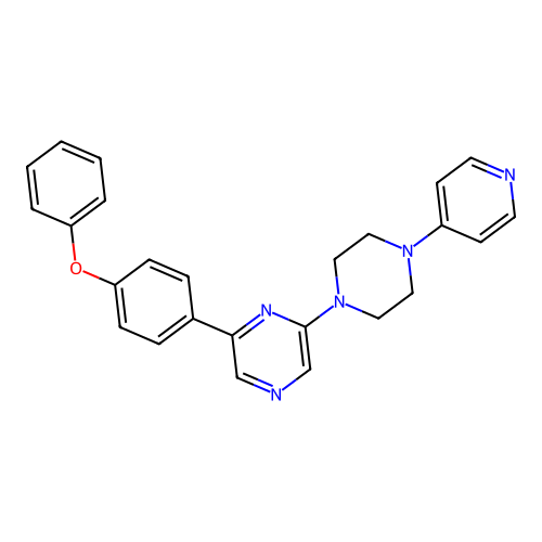 2-(4-Phenoxyphenyl)-6-[4-(4-pyridyl)piperazin-1-yl]pyrazine structure