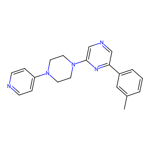 2-(m-Tolyl)-6-[4-(4-pyridyl)piperazin-1-yl]pyrazine structure