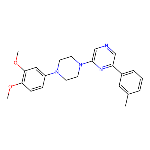 2-[4-(3,4-Dimethoxyphenyl)piperazin-1-yl]-6-(m-tolyl)pyrazine structure