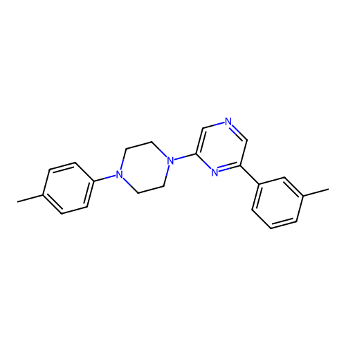2-(m-Tolyl)-6-[4-(p-tolyl)piperazin-1-yl]pyrazine structure