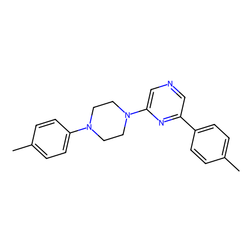 2-(p-Tolyl)-6-[4-(p-tolyl)piperazin-1-yl]pyrazine structure