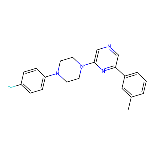 2-[4-(4-Fluorophenyl)piperazin-1-yl]-6-(m-tolyl)pyrazine structure