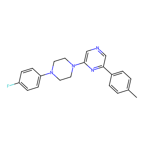 2-[4-(4-Fluorophenyl)piperazin-1-yl]-6-(p-tolyl)pyrazine structure