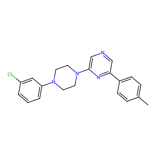 2-[4-(3-Chlorophenyl)piperazin-1-yl]-6-(p-tolyl)pyrazine structure
