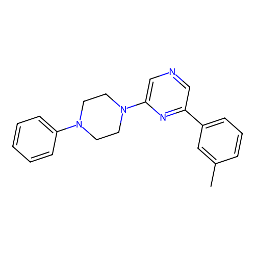 2-(m-Tolyl)-6-(4-phenylpiperazin-1-yl)pyrazine structure