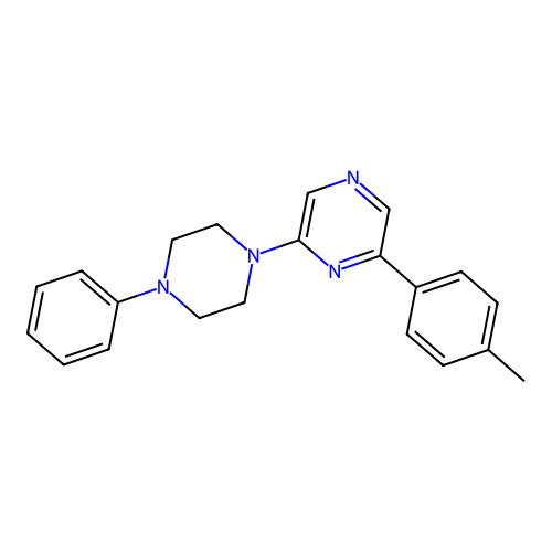 2-(4-Phenylpiperazin-1-yl)-6-(p-tolyl)pyrazine structure