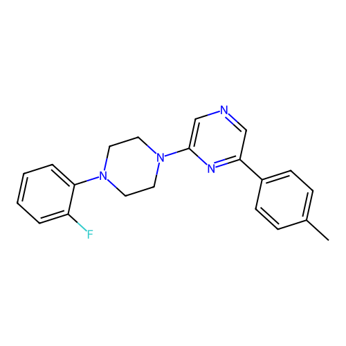 2-[4-(2-Fluorophenyl)piperazin-1-yl]-6-(p-tolyl)pyrazine structure
