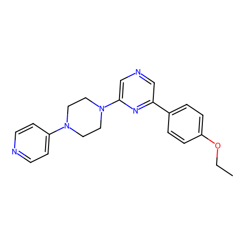 2-(4-Ethoxyphenyl)-6-[4-(4-pyridyl)piperazin-1-yl]pyrazine structure