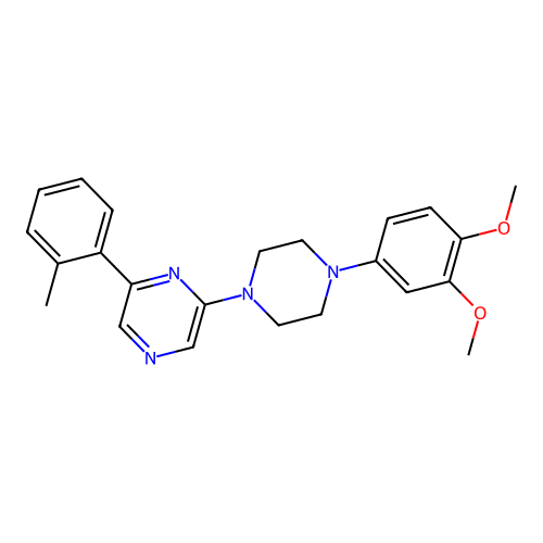 2-[4-(3,4-Dimethoxyphenyl)piperazin-1-yl]-6-(o-tolyl)pyrazine structure