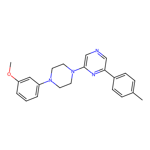 2-[4-(3-Methoxyphenyl)piperazin-1-yl]-6-(p-tolyl)pyrazine structure