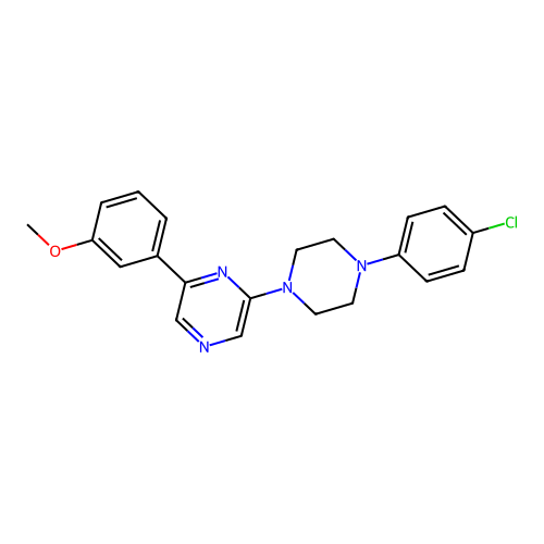 2-[4-(4-Chlorophenyl)piperazin-1-yl]-6-(3-methoxyphenyl)pyrazine structure