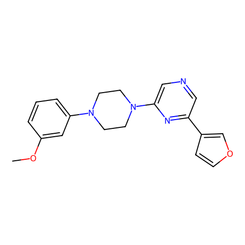 2-(3-Furyl)-6-[4-(3-methoxyphenyl)piperazin-1-yl]pyrazine structure