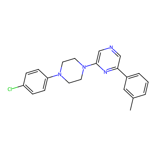 2-[4-(4-Chlorophenyl)piperazin-1-yl]-6-(m-tolyl)pyrazine structure