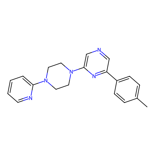 2-(p-Tolyl)-6-[4-(2-pyridyl)piperazin-1-yl]pyrazine structure