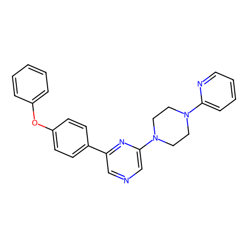 2-(4-Phenoxyphenyl)-6-[4-(2-pyridyl)piperazin-1-yl]pyrazine structure