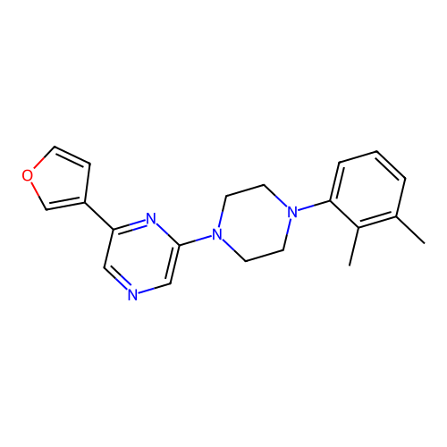 2-[4-(2,3-Dimethylphenyl)piperazin-1-yl]-6-(3-furyl)pyrazine structure
