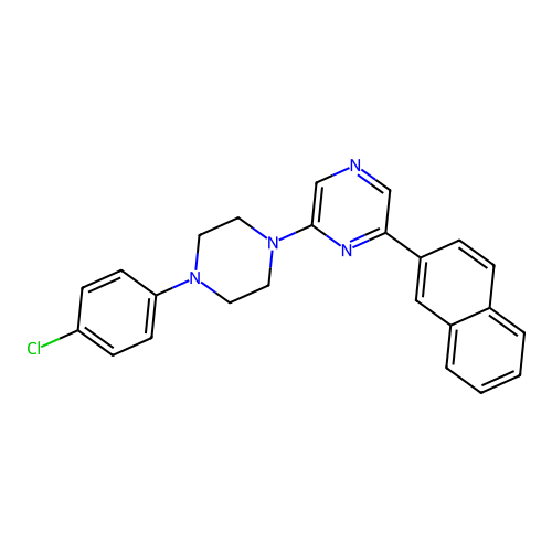 2-[4-(4-Chlorophenyl)piperazin-1-yl]-6-(2-naphthyl)pyrazine structure