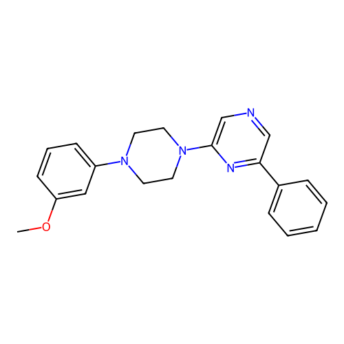 2-[4-(3-Methoxyphenyl)piperazin-1-yl]-6-phenyl-pyrazine structure