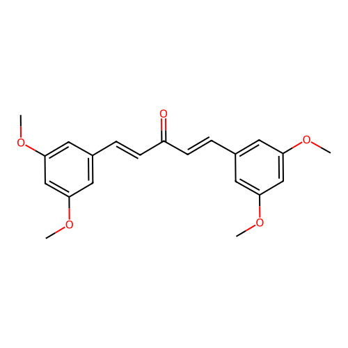 Bis(3,5-dimethoxybenzylidene)acetone structure