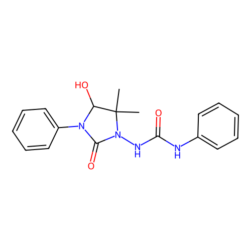 1-(4-Hydroxy-5,5-dimethyl-2-oxo-3-phenylimidazolidin-1-yl)-3-phenylurea structure