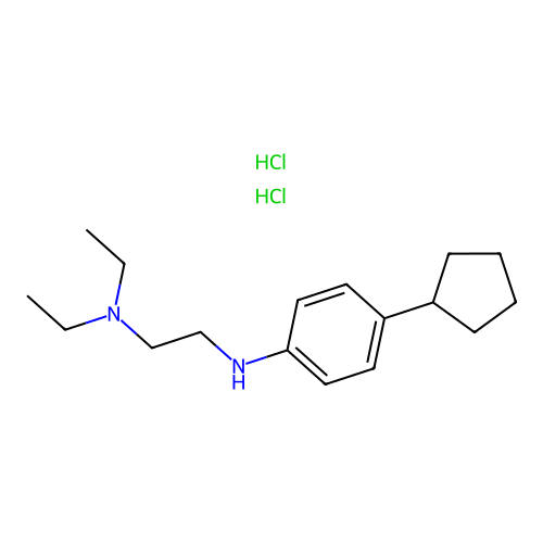 1,2-Ethanediamine, N'-(4-cyclopentylphenyl)-N,N-diethyl-, dihydrochloride structure