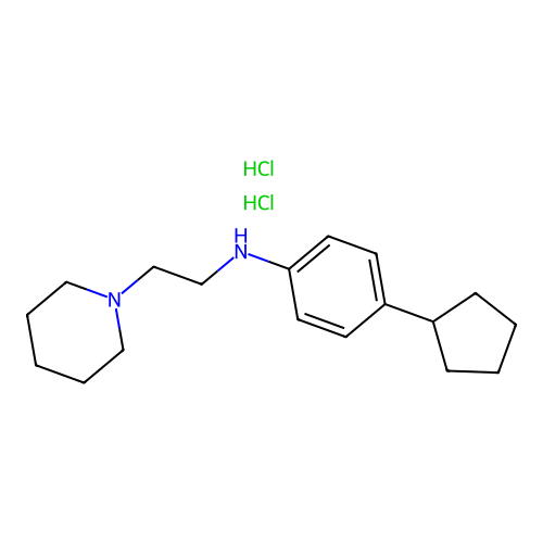 1-Piperidineethanamine, N-(4-cyclopentylphenyl)-, dihydrochloride structure