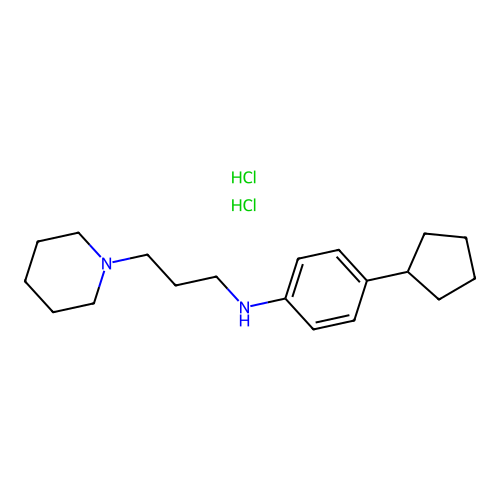 C19H30N2.2ClH.1/2H2O structure