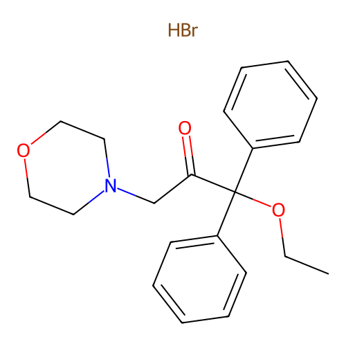 2-Propanone, 1,1-diphenyl-1-ethoxy-3-morpholino-, hydrobromide structure