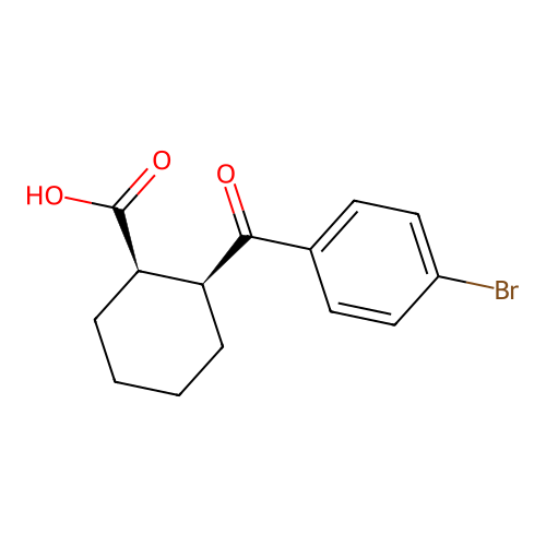 cis-2-(4-Bromobenzoyl)cyclohexanecarboxylic acid structure