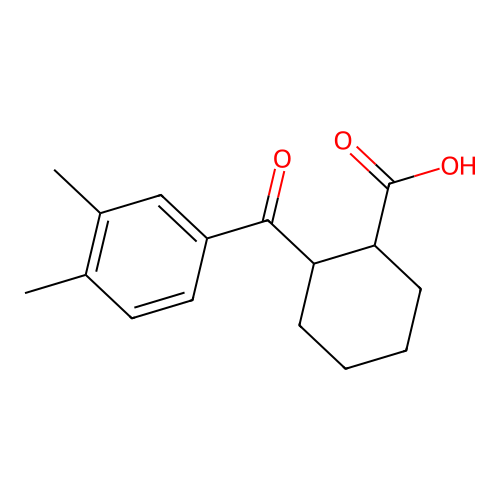 2-[(3,4-Dimethylphenyl)carbonyl]cyclohexanecarboxylic acid structure