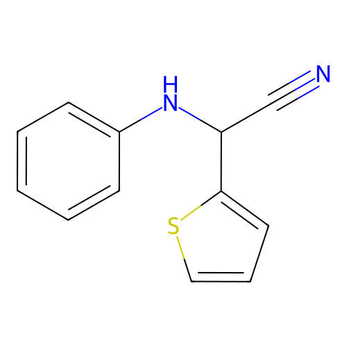 Anilino(thiophen-2-yl)acetonitrile structure
