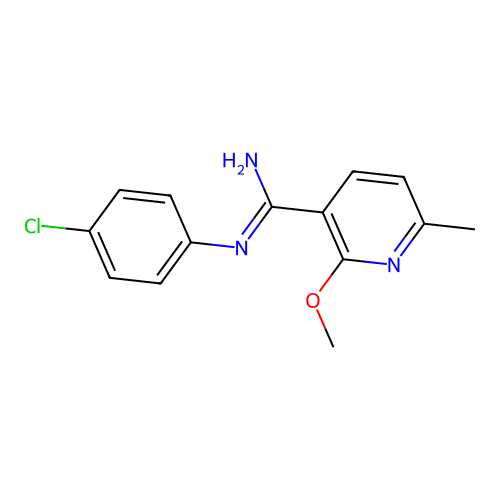 Nicotinamidine, N-(p-chlorophenyl)-2-methoxy-6-methyl- structure