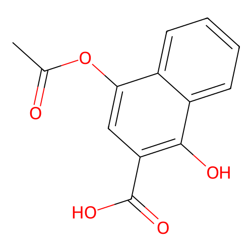 4-乙酰氧基-1-羟基-2-萘甲酸 structure
