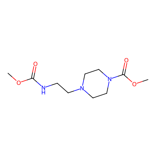 Methyl 4-[2-(methoxycarbonylamino)ethyl]piperazine-1-carboxylate structure