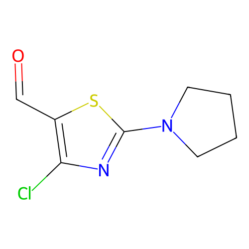 4-Chloro-2-(pyrrolidin-1-yl)thiazole-5-carbaldehyde structure