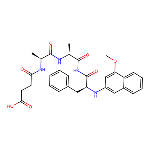 Succinyl-alanyl-alanyl-phenylalanyl-4-methoxy-2-naphthylamide structure