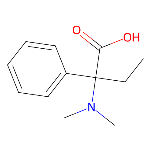 2-(Dimethylamino)-2-phenylbutyric acid structure