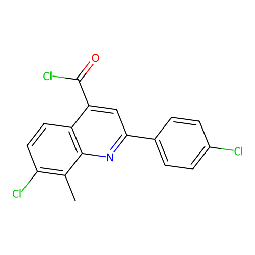 7-Chloro-2-(4-chlorophenyl)-8-methylquinoline-4-carbonyl chloride structure